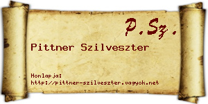 Pittner Szilveszter névjegykártya